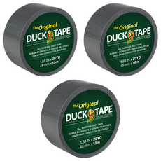 Duck Tape 原創強力管路膠帶 48mm x 18m, 3個, 灰色的
