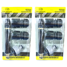 德利生活 水槍噴頭套裝組, 16.7cm, 黑色, 2組