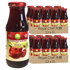 Royal Chef 天廚 100%天然石榴汁, 1L, 24瓶