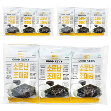 Seaweed 金代表 GOOD NEWS 韓國好消息經典韓式烤海苔, 3個, 12.6g