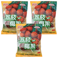 晶晶 荔枝風味椰果果凍, 400g, 3個