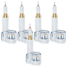 ANTIAN 電動美甲打磨器/指甲修護美甲器/去死皮指甲拋光機 便攜式小型磨甲機 附充電底座, 粉色, 5個