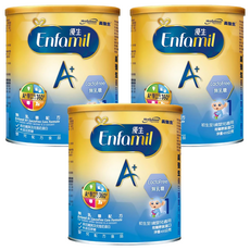 Enfamil Mead Johnson 美強生 優生A+ L.F. 1號全護系列無乳糖配方 奶粉 0~12個月, 400g, 3罐