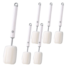 BOACUP 長柄海綿 杯刷, 6支, 白色