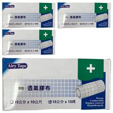 Airy Tape 未滅菌醫療用黏性膠帶及繃帶, 4個, 1個裝