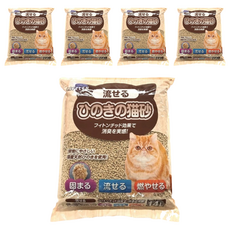 LIFELEX 天然貓砂 日本製, 檜木, 14L, 5袋