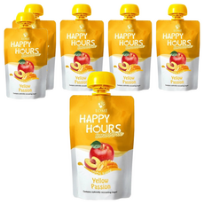 HAPPY HOURS 生機纖果飲 蘋果 + 桃子 + 芒果, 6包, 100g