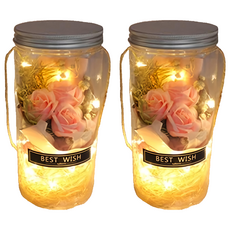 可提式香皂花 許願瓶, 粉色, 2個