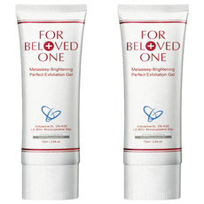 FOR BELOVED ONE 寵愛之名 台灣公司貨 亮白淨化去角質微晶凝膠, 2.64oz, 75ml, 2個