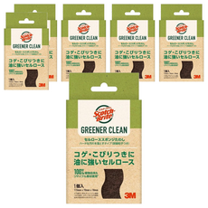 3M Scotch-Brite 百利 天然木漿棉菜瓜布 強力去汙, 再生纖維, 6個, 1個裝