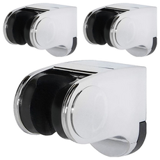 可調式鍍鉻蓮蓬頭掛座, 3入, 鍍鉻