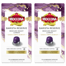 MOCCONA 摩可納 咖啡大師精選 中度烘焙加長義式濃縮咖啡膠囊, 5.2g, 2套, 10個裝