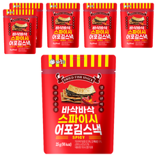 MAROCHIP 烤魚餅海苔脆片 辣味, 25g, 6個