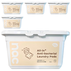 nac nac 全酵抗病毒PLUS嬰童全家洗衣膠囊 32入, 5個, 256g