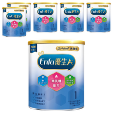 Mead Johnson 美強生 Enfa A+ 優生A+ 無乳糖嬰兒配方, 6個, 370g