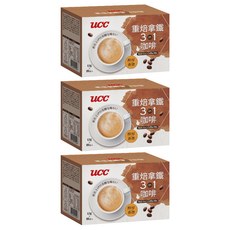 ucc 重焙拿鐵3合1咖啡, 13g, 3個, 18個裝