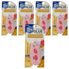 PLUS 普樂士 dtto friends 魔豆 豆豆貼 雙面膠帶 54-755 6mm x 10m, 5個, 腸太郎跑步