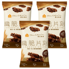 The Chala 蕎拉燕麥 纖脆片刻 燕麥餅乾 巧克力麥芽, 30g, 3個