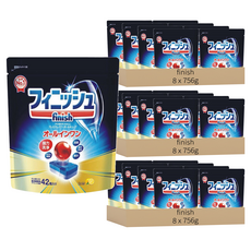 finish 洗碗機專用 紅球強效洗碗清潔錠 42個, 756g, 24包