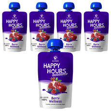 HAPPY HOURS 生機纖果飲 蘋果 + 紅石榴 + 覆盆莓 + 藍莓, 100g, 5包