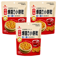 Chiao-E 巧益 爆醬夾心小餅乾 草莓, 90g, 3個