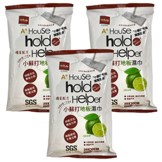 UdiLife 優的生活大師 hold Helper 小蘇打地板濕巾, 3袋