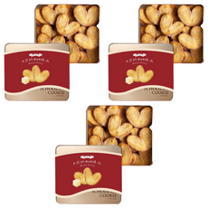 School of Cookie 台灣優格餅乾學院 天然奶油蝴蝶派鐵盒餅乾, 200g, 3個