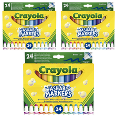 Crayola 繪兒樂 可水洗粗錐頭彩色筆, 24個, 3組