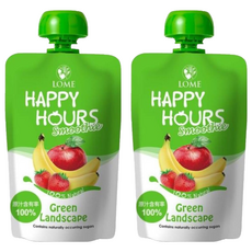 HAPPY HOURS 生機纖果飲 蘋果 + 草莓 + 香蕉, 2包, 100g
