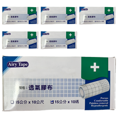 Airy Tape 未滅菌醫療用黏性膠帶及繃帶, 6個, 1個裝