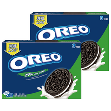OREO 奧利奧 減甜香草口味夾心餅乾 3條裝, 315g, 2盒