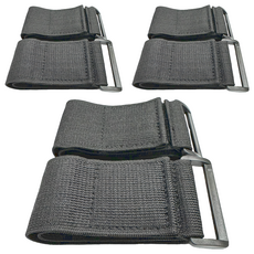 弹力黏扣捆綁帶50x400mm-2入, 3組, 黑色