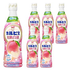 可爾必思 濃縮白桃乳酸菌飲料, 470ml, 6瓶