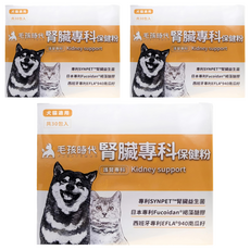 PetsTimes 毛孩時代 腎臟專科保健粉, 護腎, 30包, 3盒