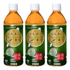 SANKO 嬉野茶葉 濃味綠茶, 500ml, 3個