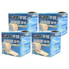 QCare 矽凝膠膠帶 離形膜 膚色, 4個, 1個裝