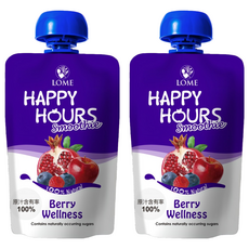 HAPPY HOURS 生機纖果飲 蘋果 + 紅石榴 + 覆盆莓 + 藍莓, 100g, 2包