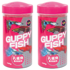 UP AQUA 雅柏 孔雀魚專用飼料 E-228-100, 100g, 2罐