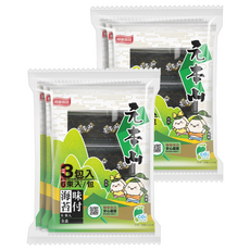 元本山 味付海苔 3包, 14.4g, 2套