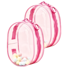 透明防塵袋 娃娃保護套, 櫻花粉, 2個