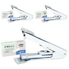 ABEL 力大牌 10號釘書機 附針組, 米色, 3個