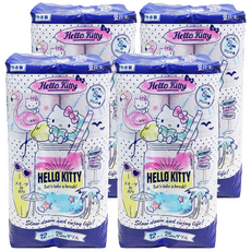maRUTOmi 丸富製紙 捲筒衛生紙 藍Hello Kitty, 25m, 4個, 12捲
