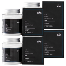 BAS 迷你Plus車用除臭劑 嬰兒爽身粉香, 4個, 160ml, 160g