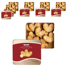 School of Cookie 台灣優格餅乾學院 天然奶油蝴蝶派鐵盒餅乾, 200g, 6個