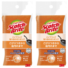 3M Scotch-Brite 日系3層海綿菜瓜布 混合層壓, 橘色, 1個裝, 2個