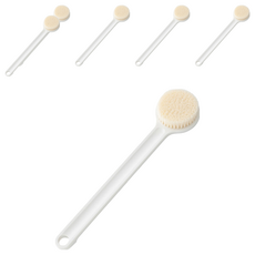 日式長柄洗澡刷 34.5 x 7 x 2.5cm, 白色, 1入, 6支
