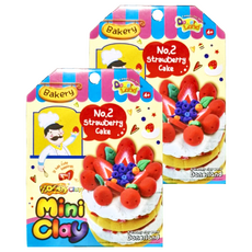 Donerland 迷您黏土, 草莓蛋糕, 2個