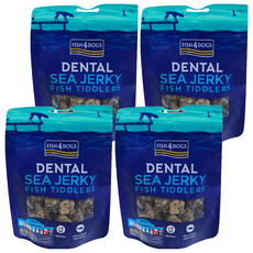 FISH4DOGS 潔牙魚皮點心, 小丁, 115g, 4包