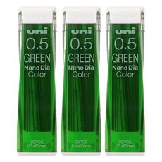 Uni 三菱 自動鉛筆芯 202NDC 綠色, 0.5mm, 3盒