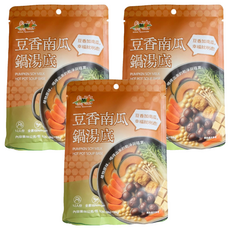 自然緣素 豆香南瓜鍋湯底, 3個, 66g